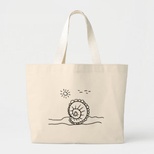 Tote Bag, At the Beach, Seashell and Sunshine