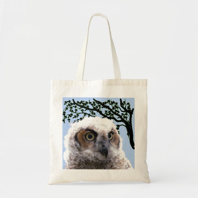 Tote Bag - Baby Owl Portrait (Front)