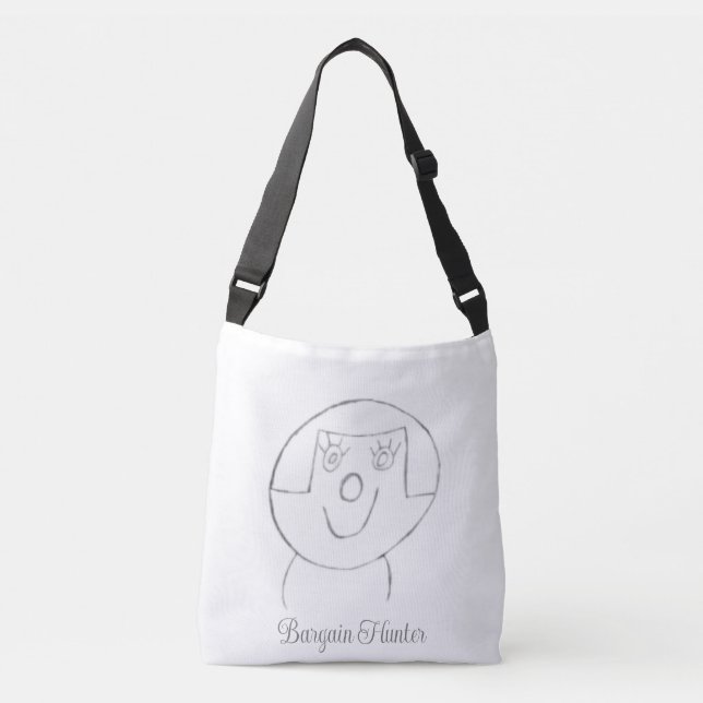 Tote Bag Bargain Hunter cartoon design  (Front)
