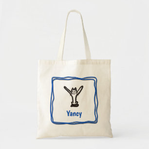 Tote Bag - Cat Letter Y with Name in Frame