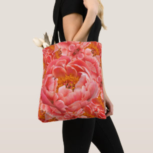 Tote Bag Coral Peonies