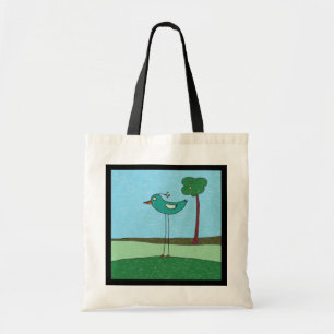 Tote Bag, Cute bird and tree Bag