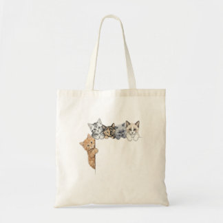 Tote Bag Cute Cats Peeking Tote Bag