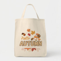 Tote Bag – Cute Hedgehogs, Mushrooms 