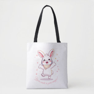 Tote Bag – Cute Pastel Rabbit Aesthetic Shopper