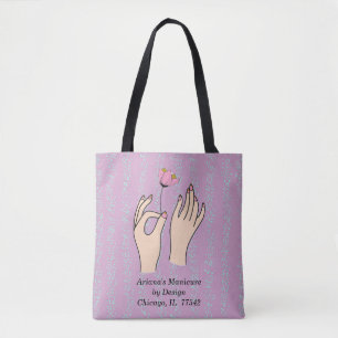 Tote Bag for Manicure Business in Lavender