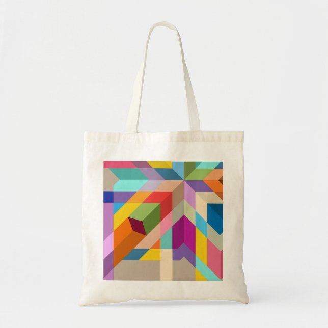 Tote Bag. Geometric elements. Striking Patterns   Bag (Front)
