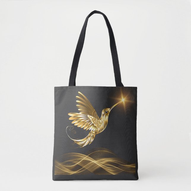 Tote Bag Gold Hummingbird (Front)