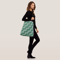 Tote Bag - Green Optical Illusion Maze