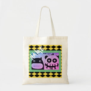 Tote Bag: HAPPY MONSTER VOGUE W/ NAME