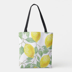 Tote Bag, Happy Yellow Lemons Bag
