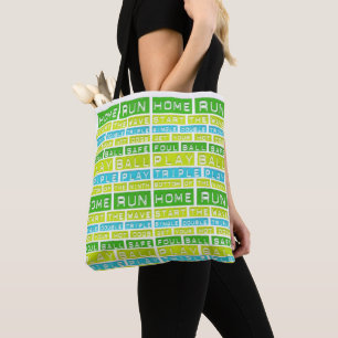 Tote Bag Home Run Football Sports Gift Bag Large