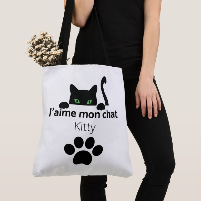 Tote Bag I love my cat Kitty (Close Up)