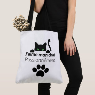 Tote Bag I love my cat passionately