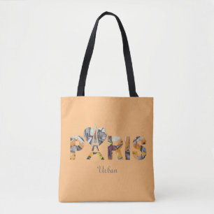 Tote Bag I love Paris with an urban decor 