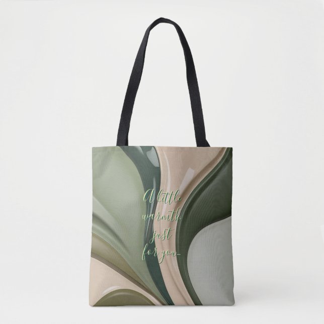 Tote bag in stylish abstract graphic (Front)