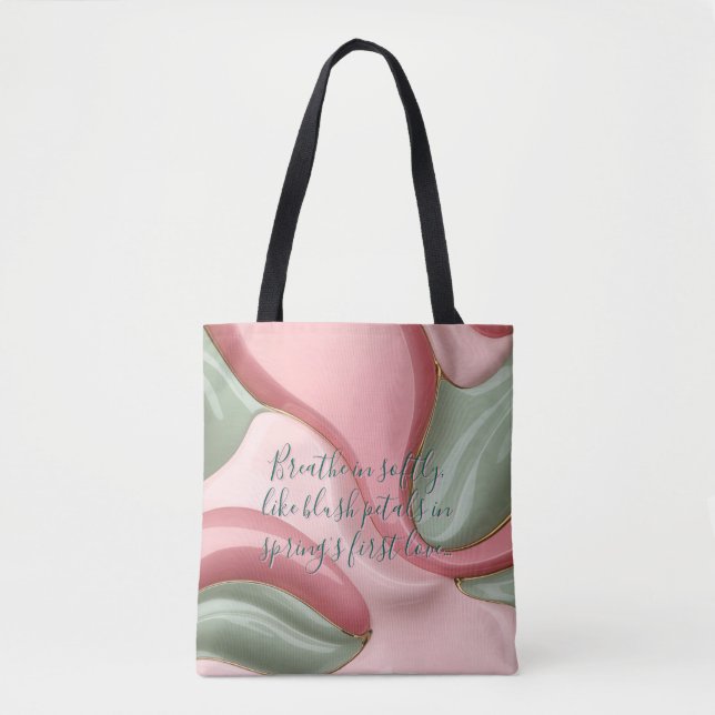 Tote bag in stylish abstract graphic (Front)