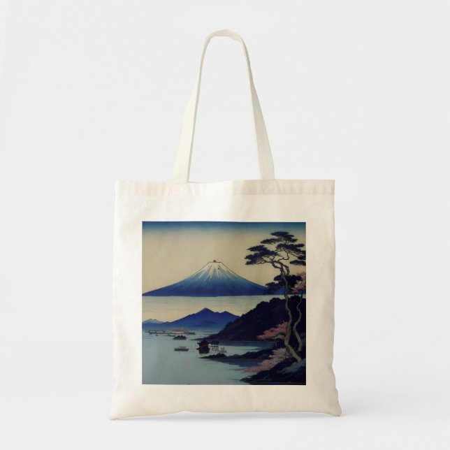 Tote bag -  Lake, Pine and Mountain - Japan (Front)