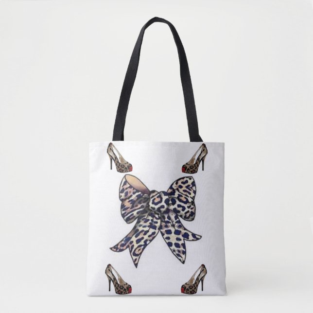 tote bag leopard bows (Front)