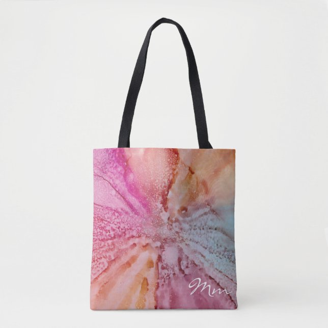 Tote Bag, Medium "Waterfilled Flower" (Front)