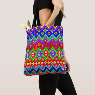 Tote Bag, Mexican Festive Colourful Designs Bag