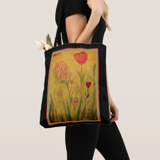 Tote Bag - Mixed Media Flowers