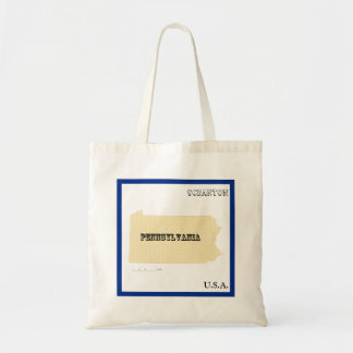 Tote Bag - Pennsylvania State Map with City