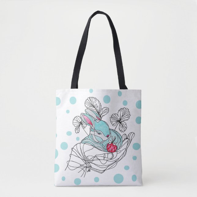 Tote Bag Rabbit in Hand (Front)