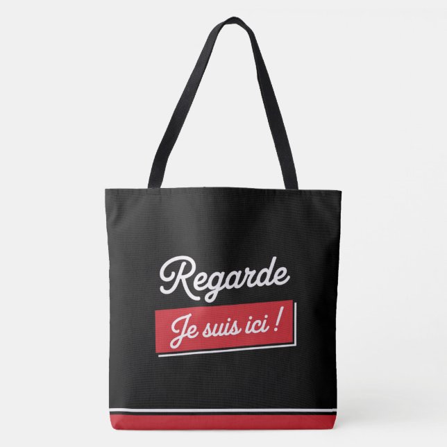 Tote Bag Regarde je suis ici ! -2 (Front)