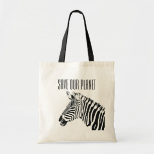 Tote Bag - Save Our Planet - Zebra