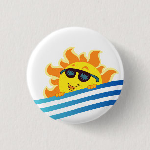 Tote Bag Smile Sun 3 Cm Round Badge