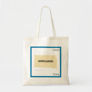 Tote Bag - South Dakota State Map with City