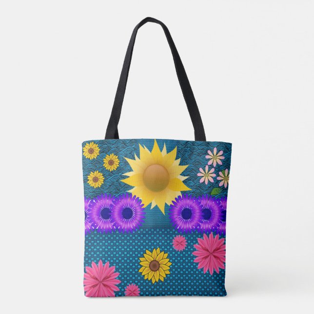 tote bag sunflowers (Back)