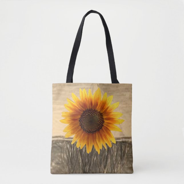 tote bag sunflowers (Front)