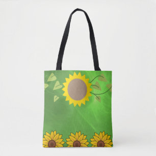 tote bag sunflowers