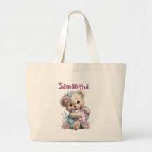 Tote Bag Teddy Bear Baby Shower