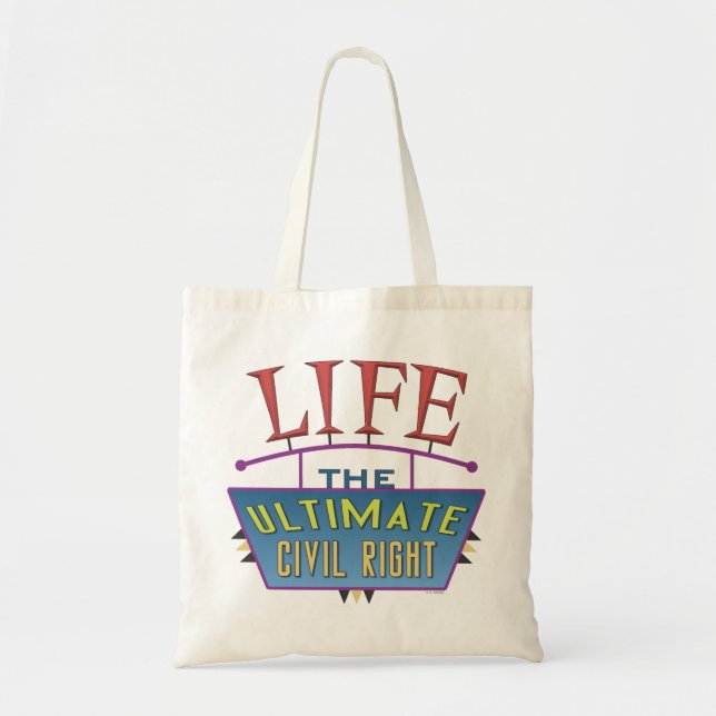 Tote bag to share your pro-life beliefs. (Front)