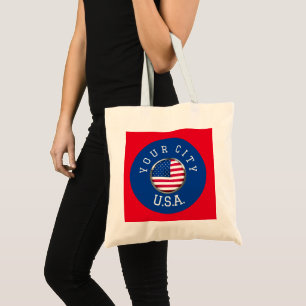 Tote Bag - USA Personalised - Add your City Name