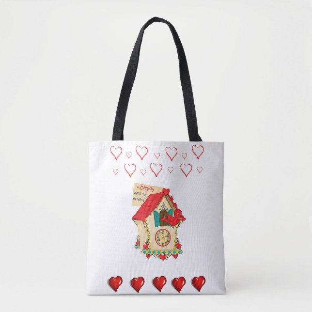 Tote bag valentines day love hearts (Front)
