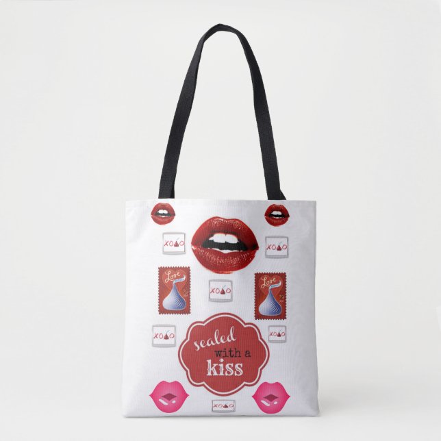 tote bag valentines day love hearts (Front)
