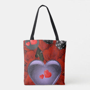 tote bag valentines day love hearts