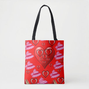 tote bag valentines day love hearts