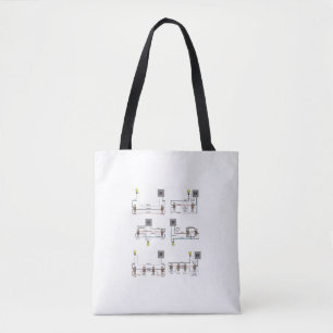 Tote Bag with 3-Way and Motor Diagrams