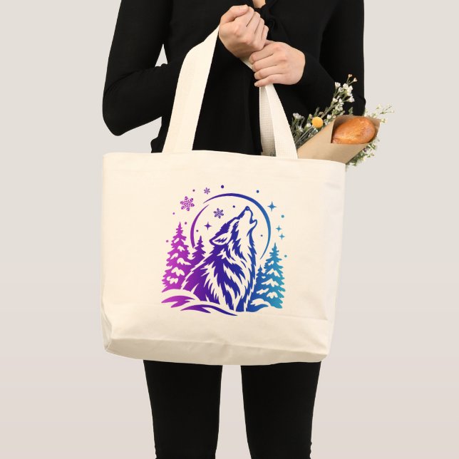 Tote bag with a wolf (Front (Product))