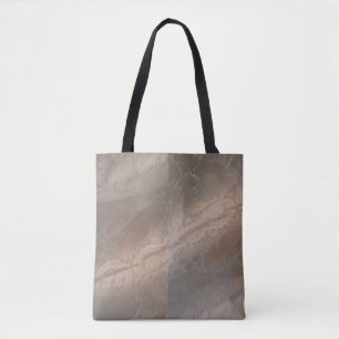 Tote Bag with Beige Swirl Design