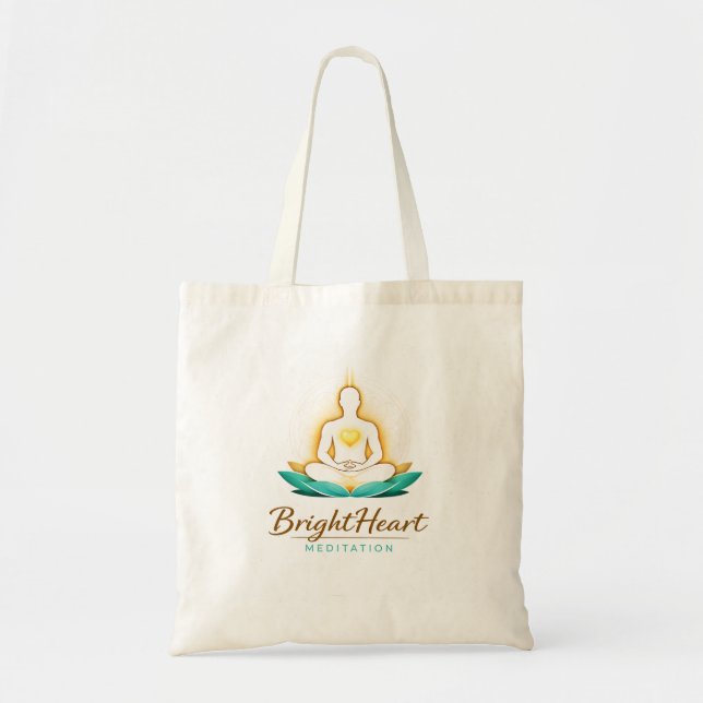 Tote Bag with Brightheart Meditation Logo (Front)