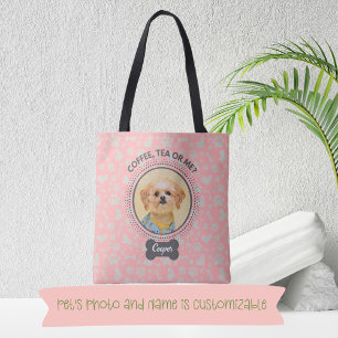 Tote Bag with Custom Pet Portrait & Name