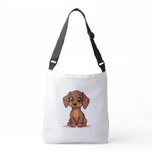 Tote bag with cute Dachshund