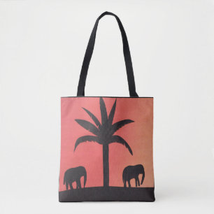 Tote Bag with Elephant Design