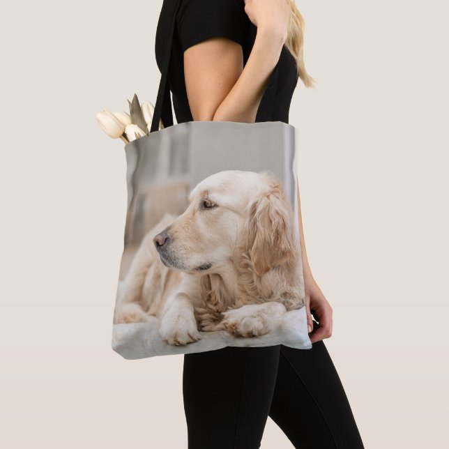 Tote bag with Golden Retriever (Close Up)